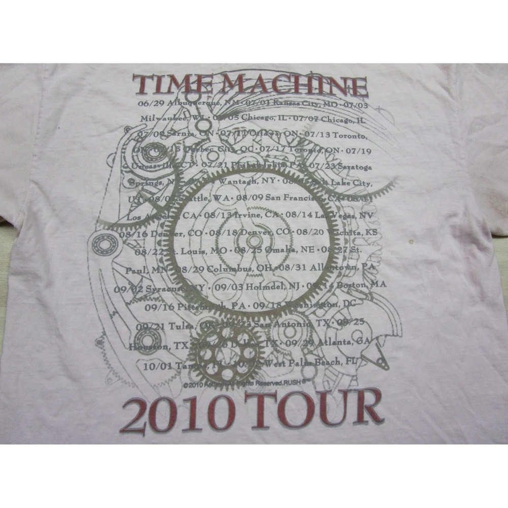 Vintage Rush 2010 Time Machine Tour T-Shirt Men's Size (L) Concert Rock Band - Picture 14 of 16